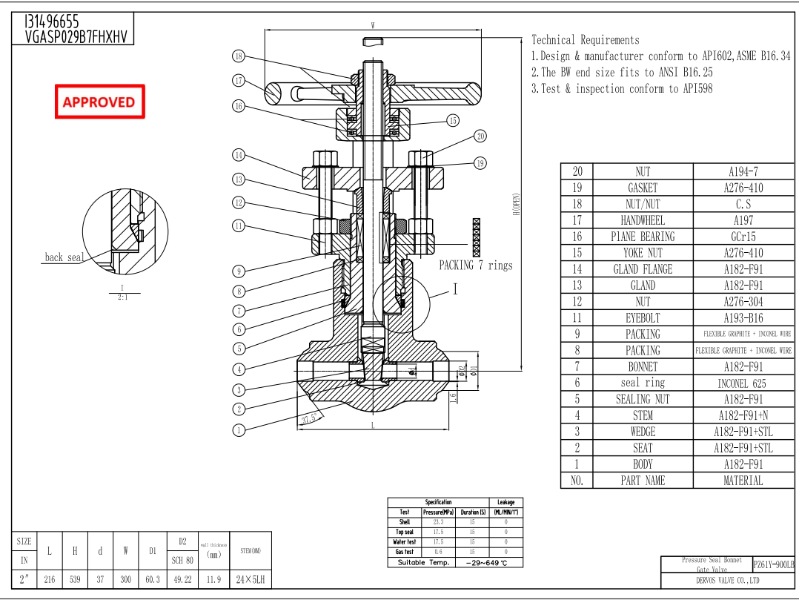 Pressure Seal Gate Valve