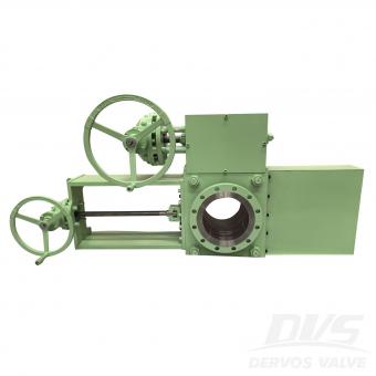 ASME B16.34 10-дюймовый линейный слепой клапан 150 фунтов, радиочастотное соединение, корпус A105, турбина
