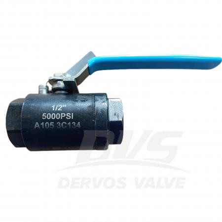 A105 1/2”500PSI плавающий шаровой кран с рычажной рукояткой NPT