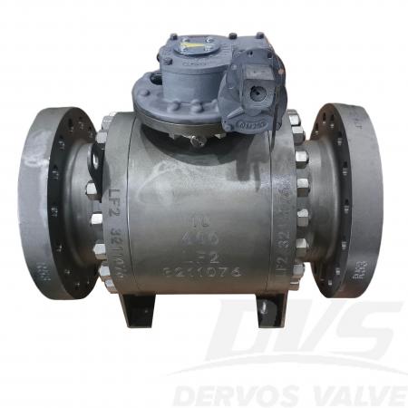 Шаровой кран RTJ LF2 Alloy625, 10 x 8 дюймов, 600 фунтов, с цапфовым креплением.