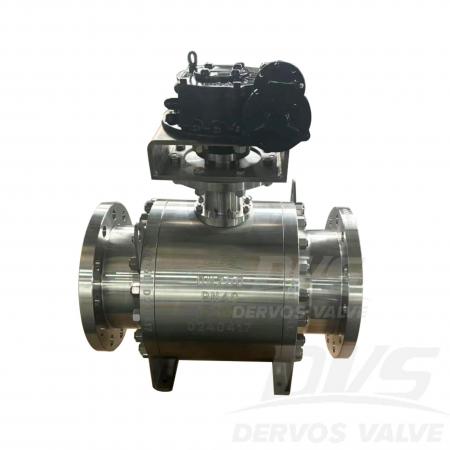 Кованый шаровой кран с цапфовым креплением DN250 PN40 F346L с редукторным приводом