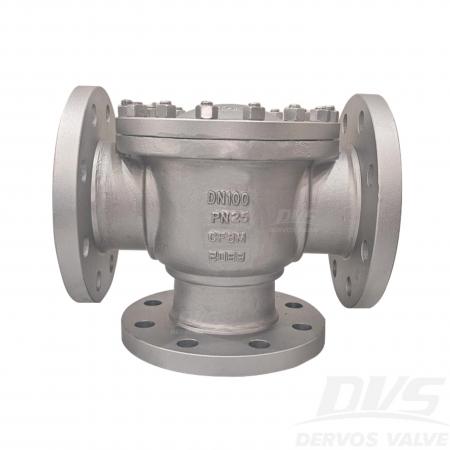 Трехходовой шаровой кран DN100 PN25 CF8M с рычагом ISO 17292
