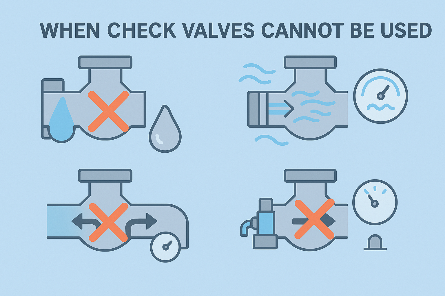 When Should a Check Valve Not Be Used?